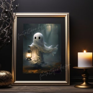 Halloween Printable Wall Art, Vintage Scary Pictures, Spooky Ghost, Halloween Decorations, Digital File Instant Download