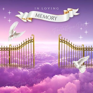In Loving Memory PNG, Purple Rest in Peace, Memorial Background, RIP shirt design Template, File without Title also included, Digital file image 1
