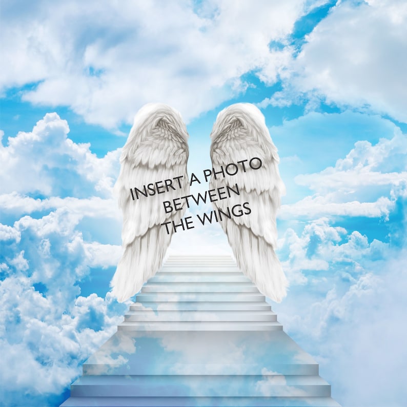 Angel Wings PNG Heaven Background in Loving Memory Etsy