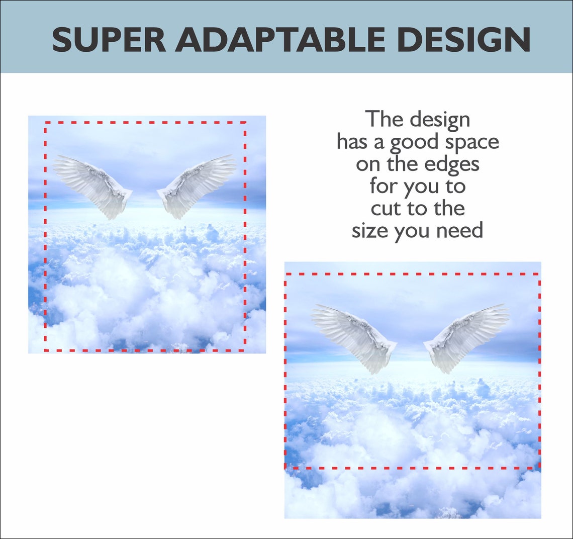 Angel Wings PNG Template Heaven Background Memorial Etsy