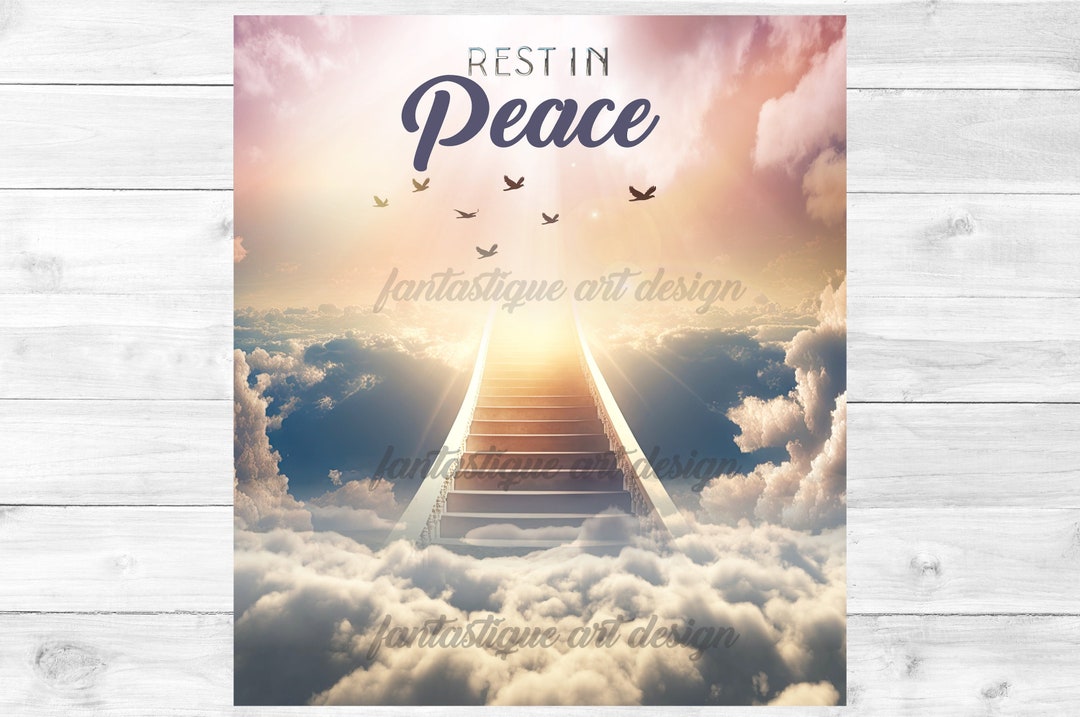 Sunset Rest in Peace PNG Design, Memorial Background in Loving Memory