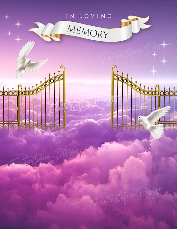 Memorial Background PNG Heaven Backdrop Design Rest in Peace 