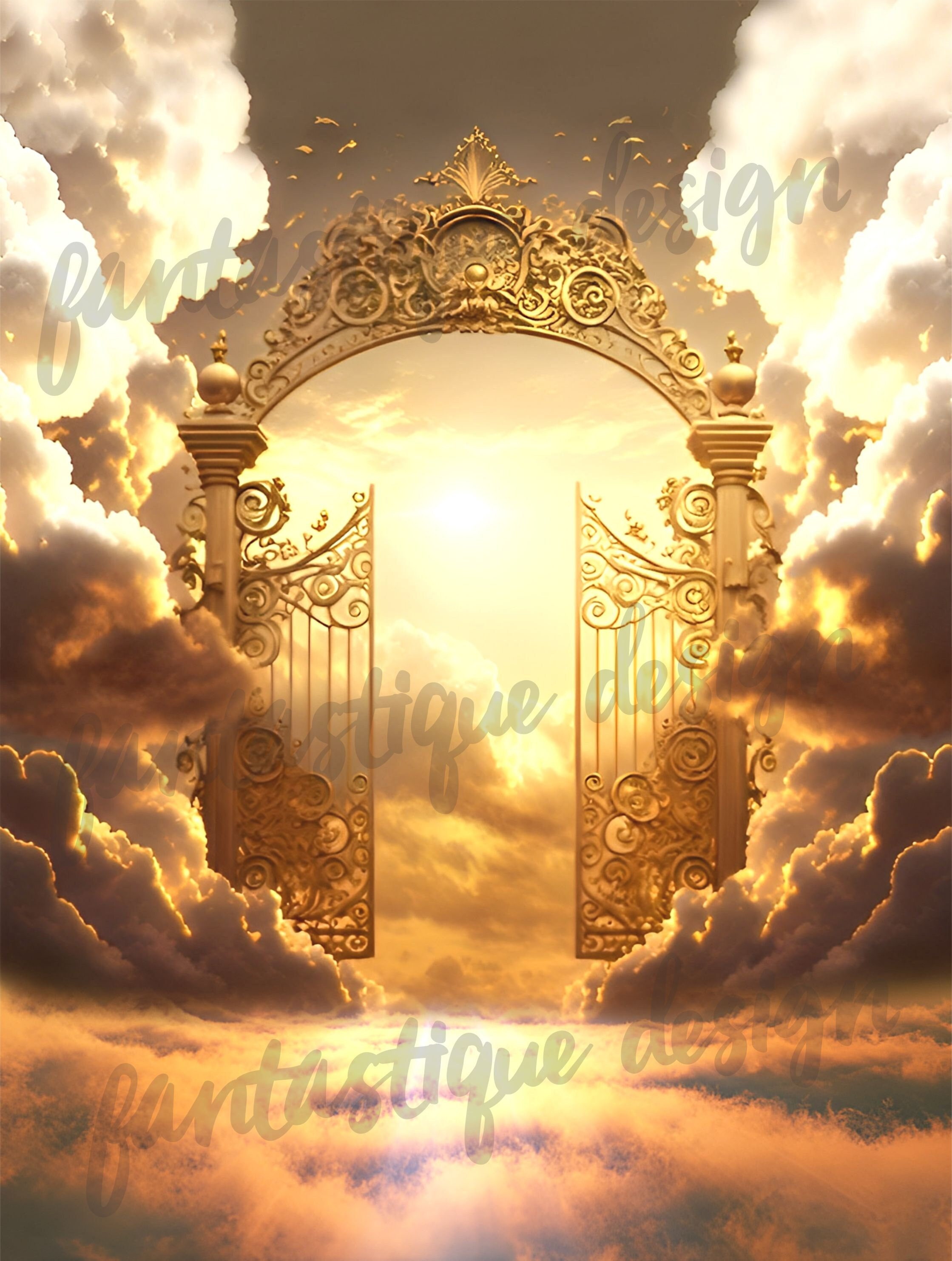 Golden In Loving Memory Png Gold Heavens Gate Memorial Etsy Canada