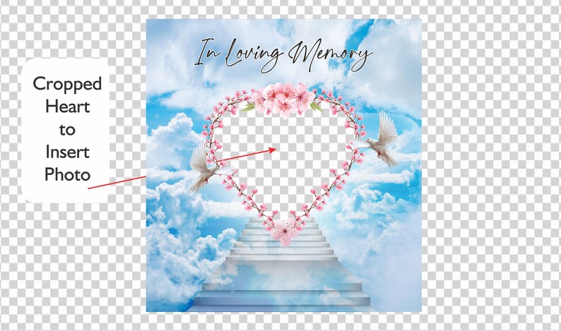 In Loving Memory PNG Photo Template Memorial PNG Funeral - Etsy