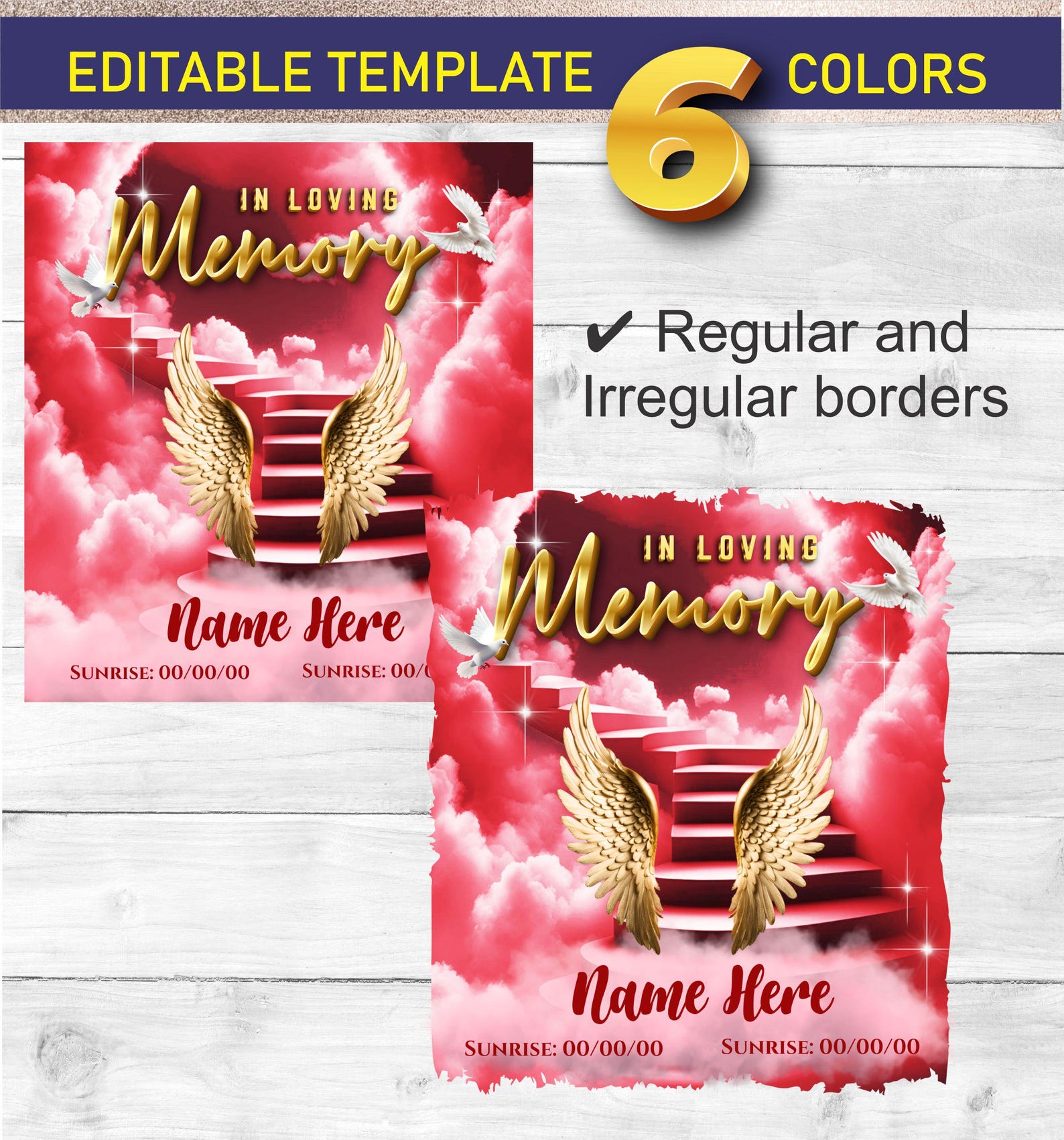 In Loving Memory PNG and Memorial Editable Template, 6 Heaven ...