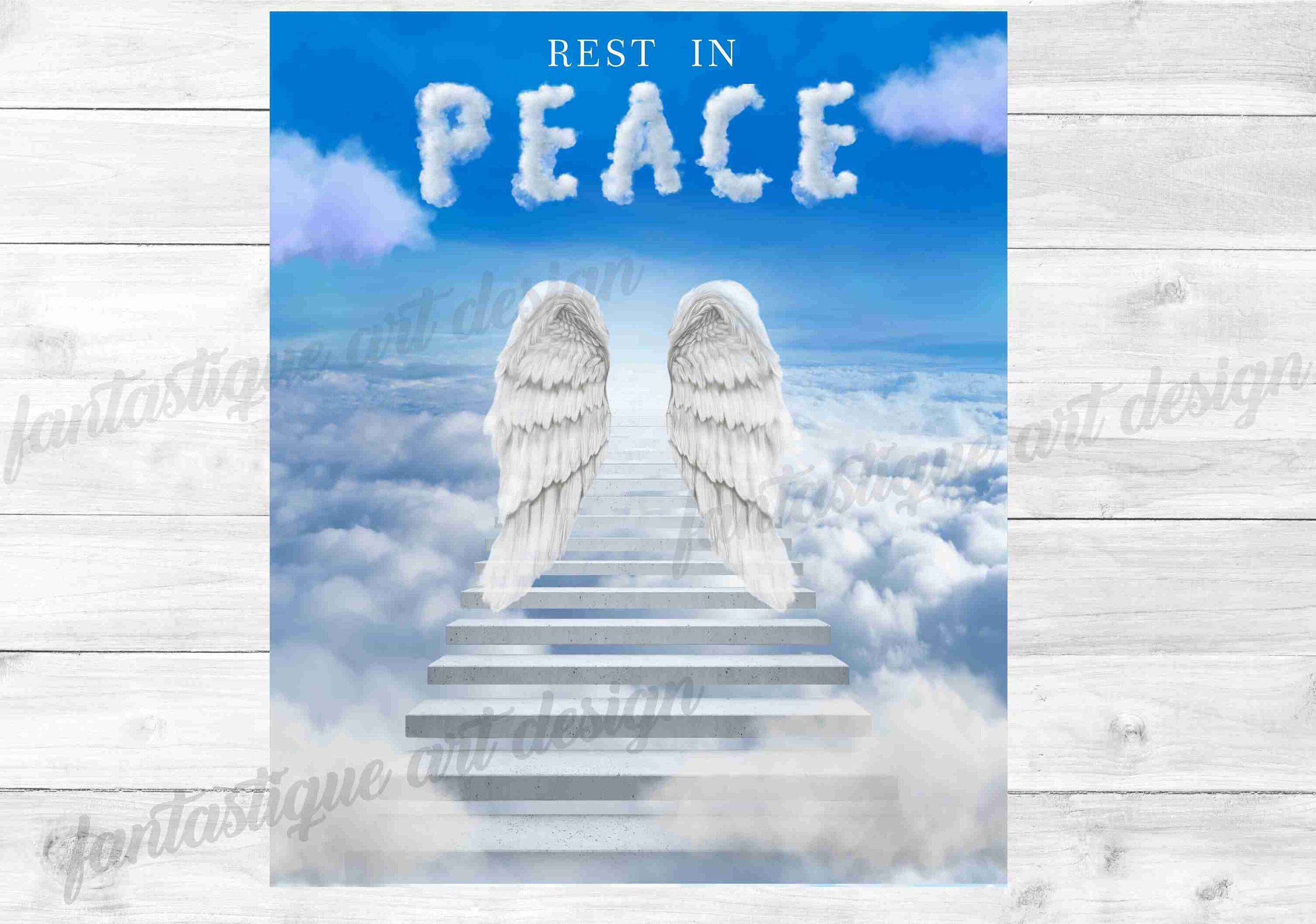 Stairway To Heaven - Angel Wings Welcome to Heaven | Photographic Print