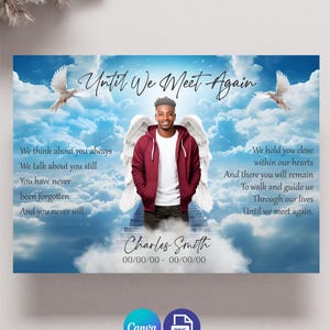 Memorial Poem PNG, Shirt Design Editable Template + PNGs to Download,  In loving Memory Design, Until We Meet Again Template, Digital Files
