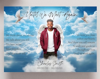 Memorial Poem PNG, Shirt Design Editable Template + PNGs to Download,  In loving Memory Design, Until We Meet Again Template, Digital Files
