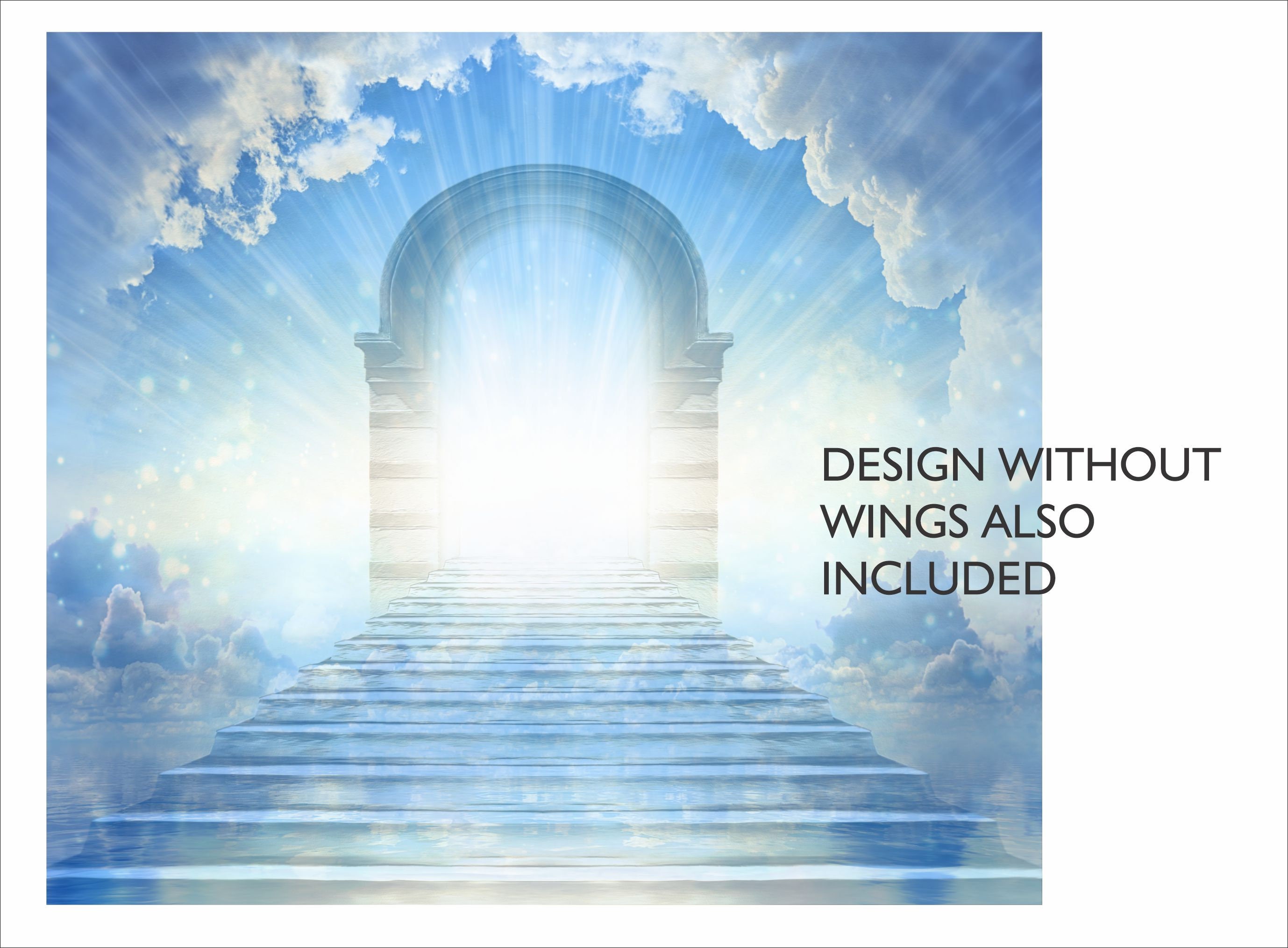 Angel Wings and Heaven Gate Backdrop Memorial Background Etsy Singapore