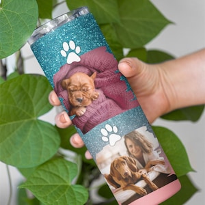 Dog Mom Tumbler Wrap Pink Glitter 20 Oz Skinny, Pet Mom 04 Pictures ...