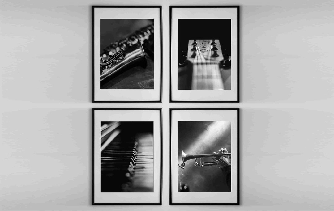 Jazz Club Photo Printable Jazz Band Photo Printable Set of 04 Wall Art ...