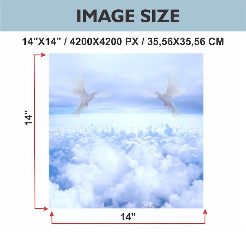 Cloud Background With Doves PNG Heaven Memorial PNG BONUS: - Etsy