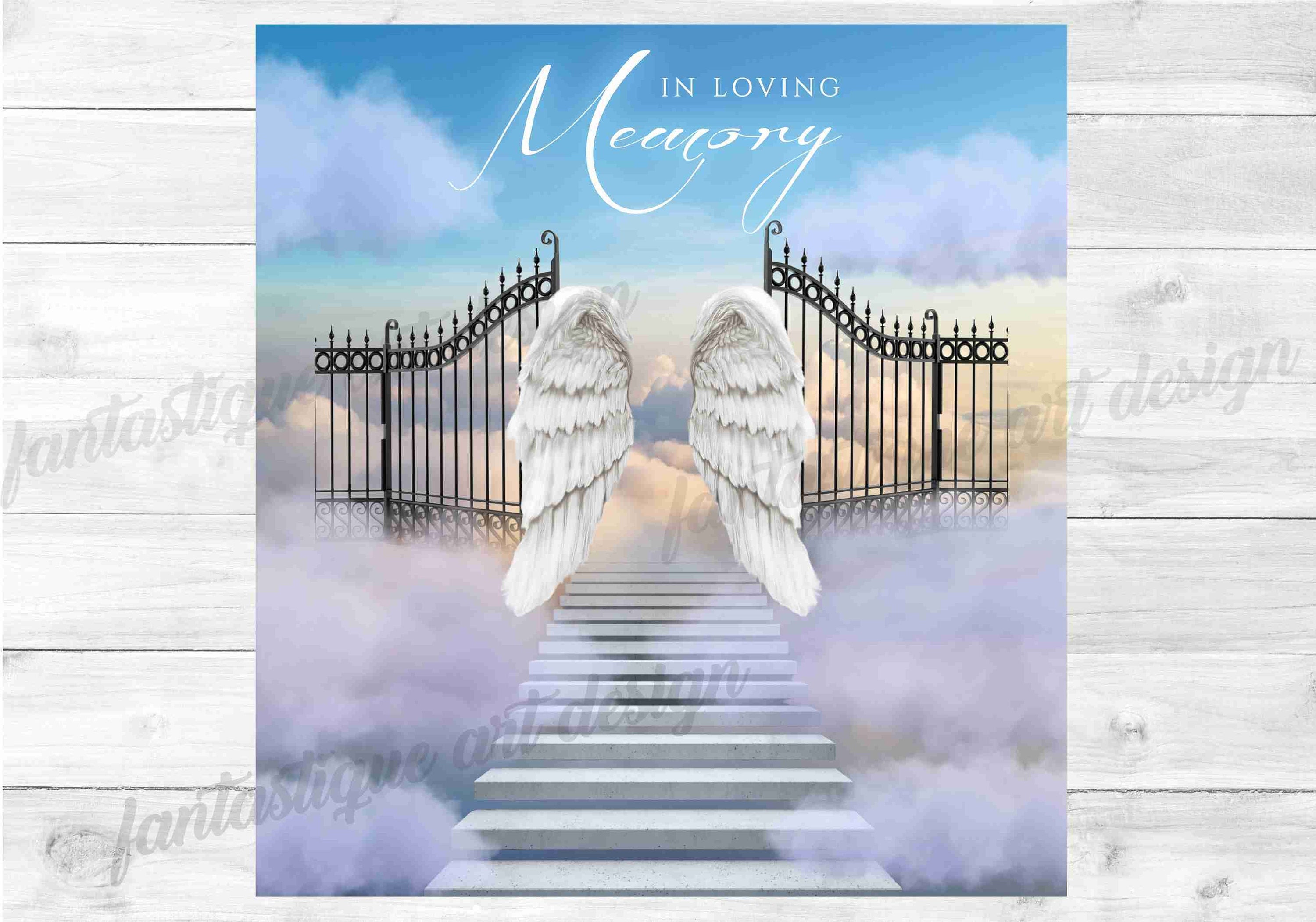 Stairway To Heaven - Angel Wings Welcome to Heaven | Photographic Print