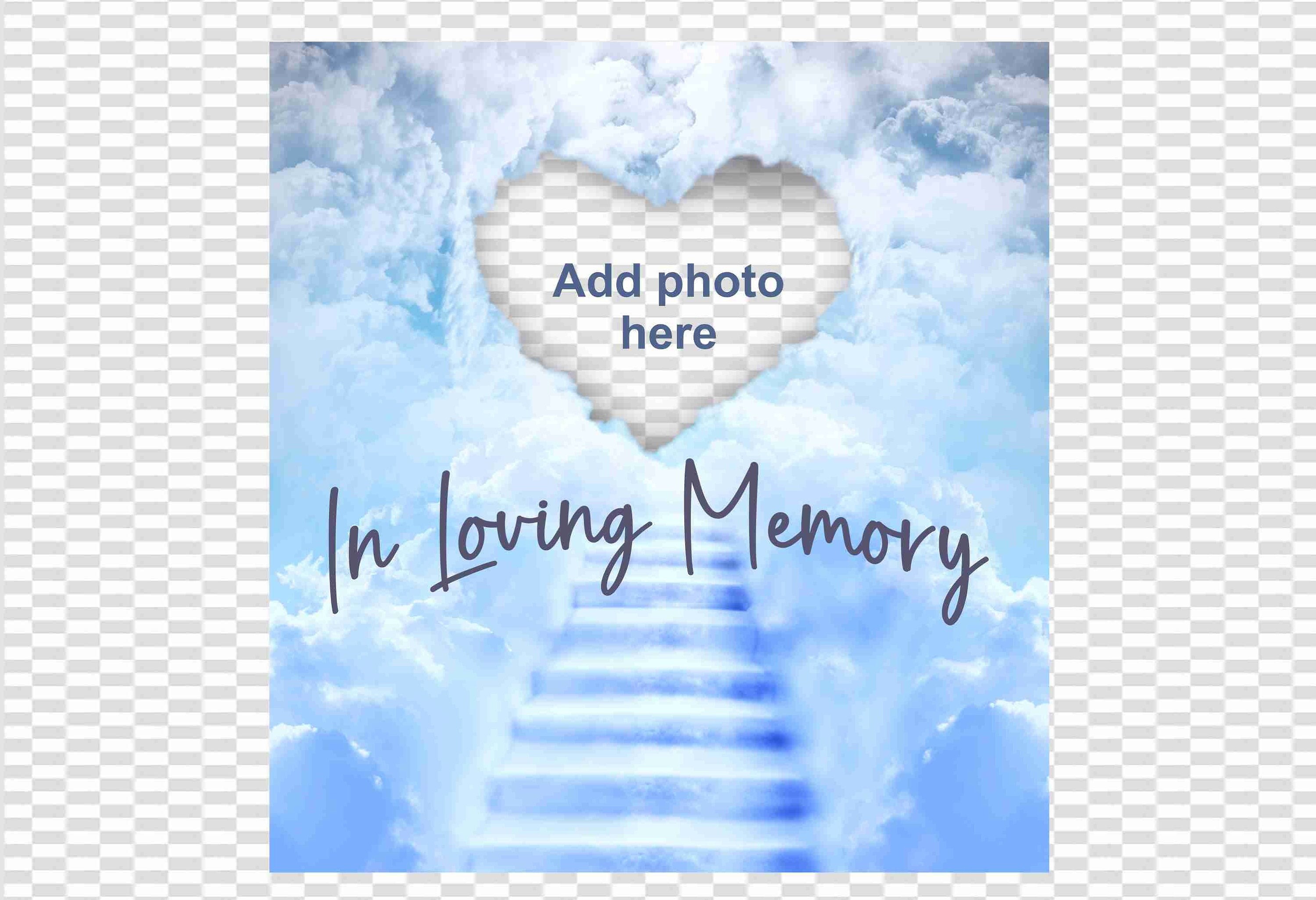 BLUE in Loving Memory PNG Memorial Template Add Pictures and -   Australia in 2023