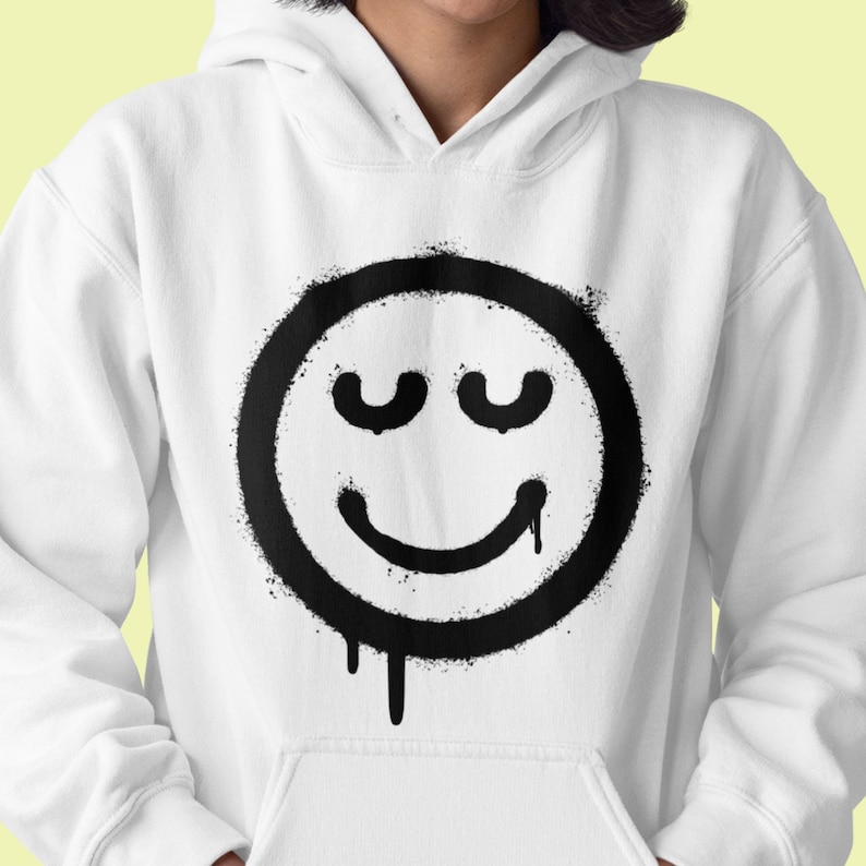 Smiley Face SVG Bundle | Graffiti Style, DIY Faces (Digital File) image 2