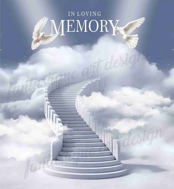 Heaven Background 6 PNG Memorial Background (Instant Download) 