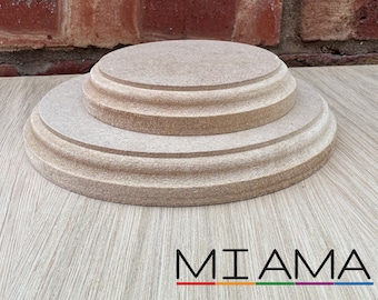 MIAMA Trophy Stand Blanks Circle Disk 18mm MDF 10,15,20,25,30cm wooden plaque