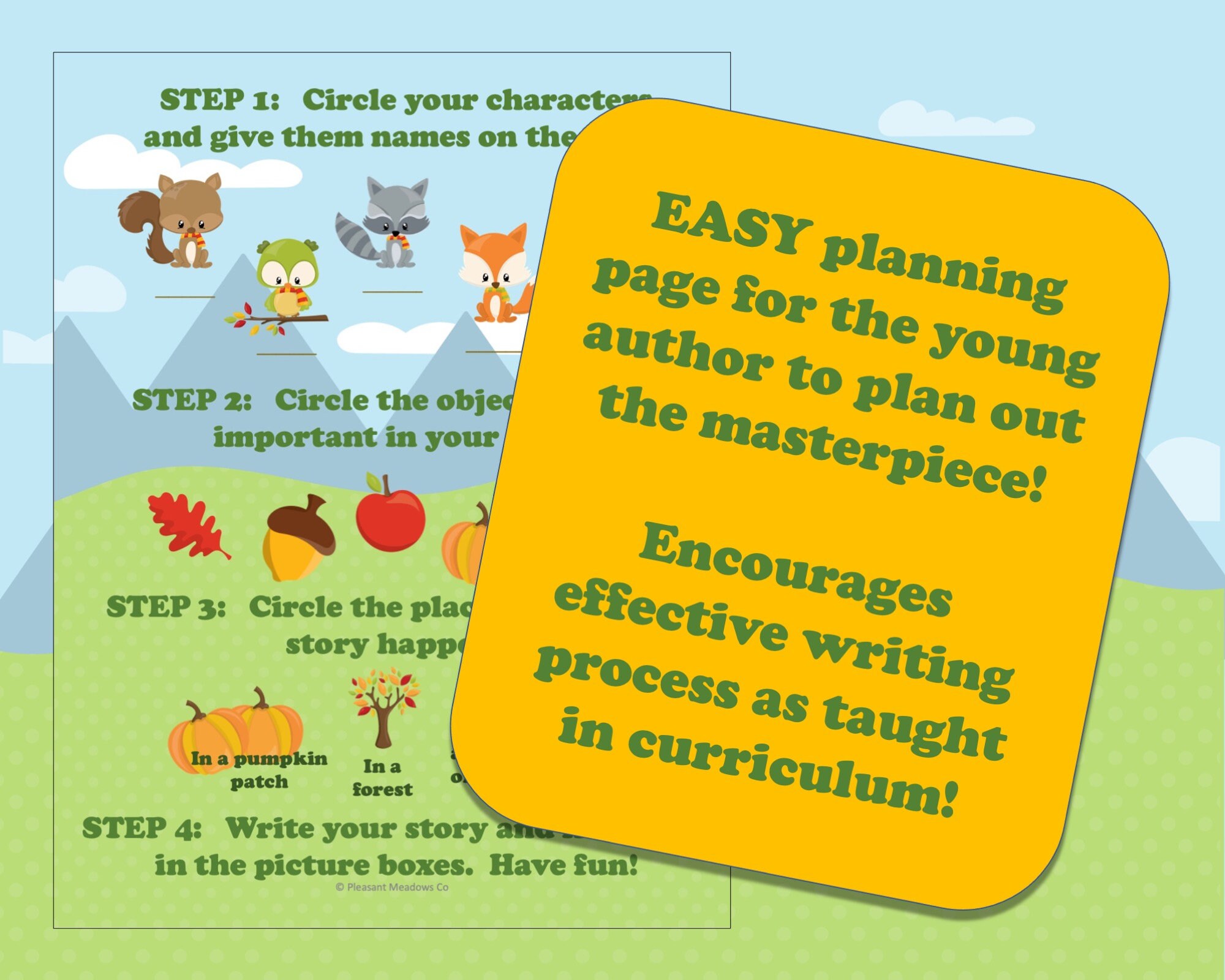 Forest Friends Story Writing Set - Etsy