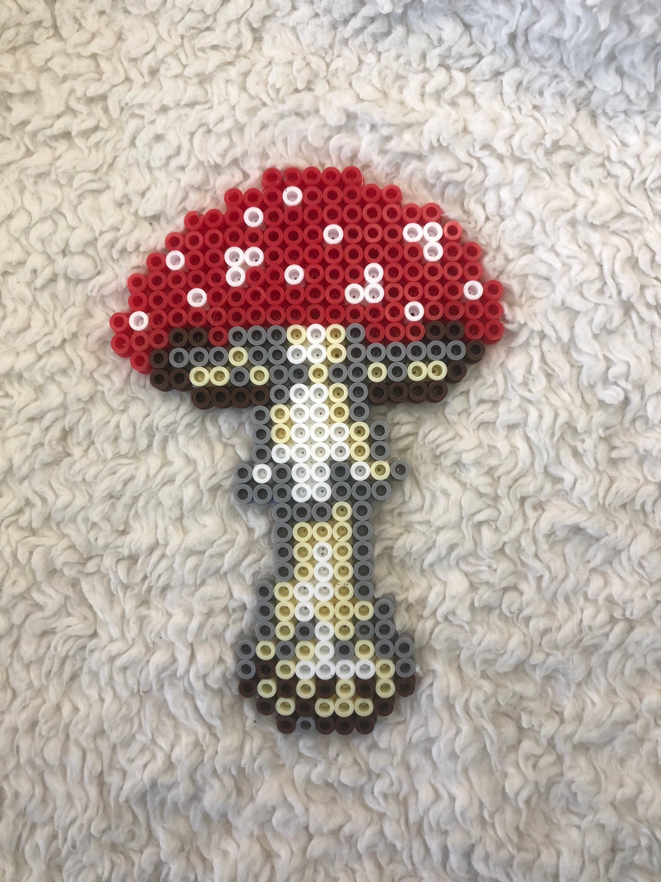 DIY Mini Mushroom 3D Perler Bead Pattern Tutorial ubicaciondepersonas