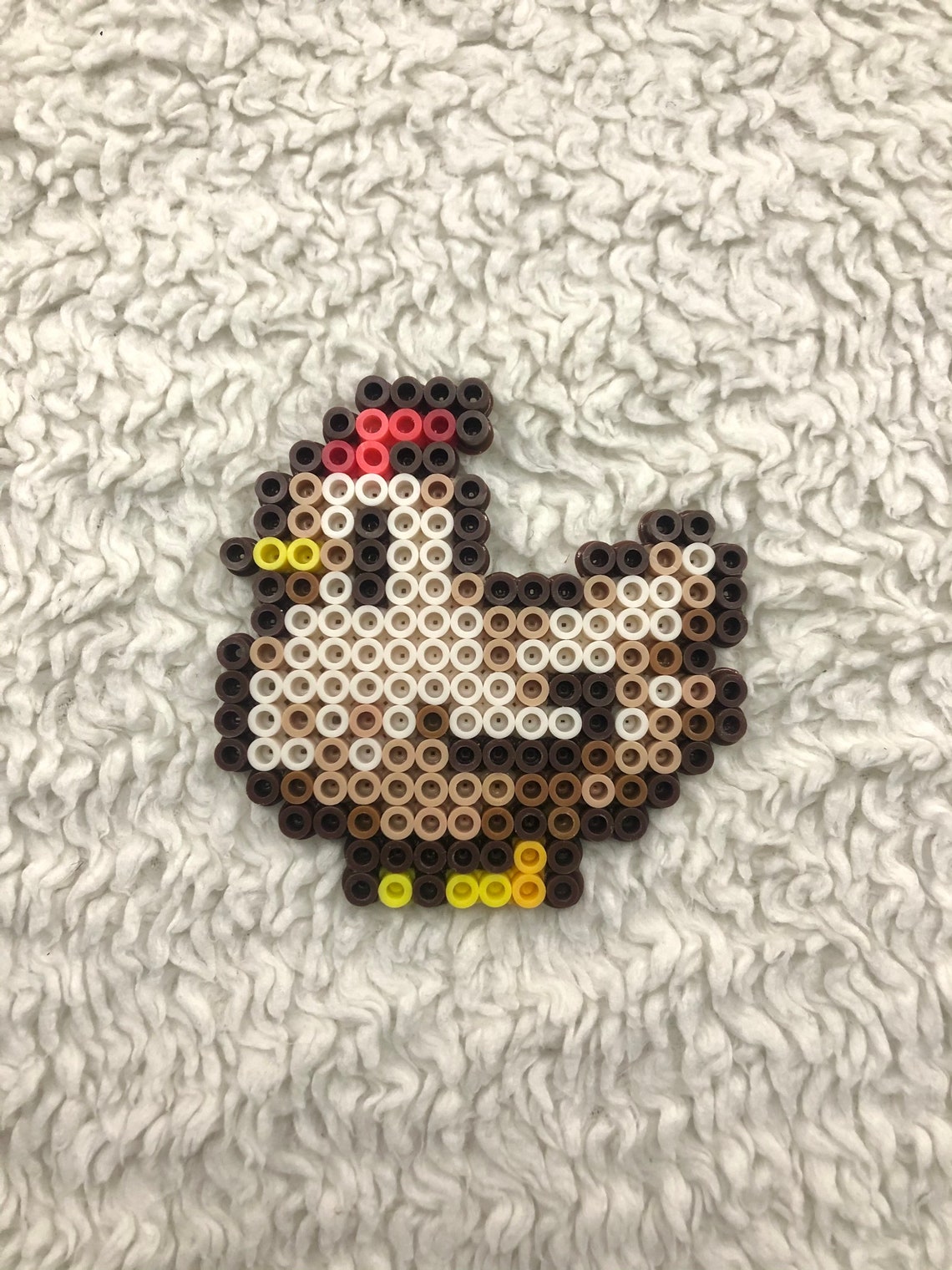 Stardew Valley farm animal chicken sprite Perler Bead Art Etsy