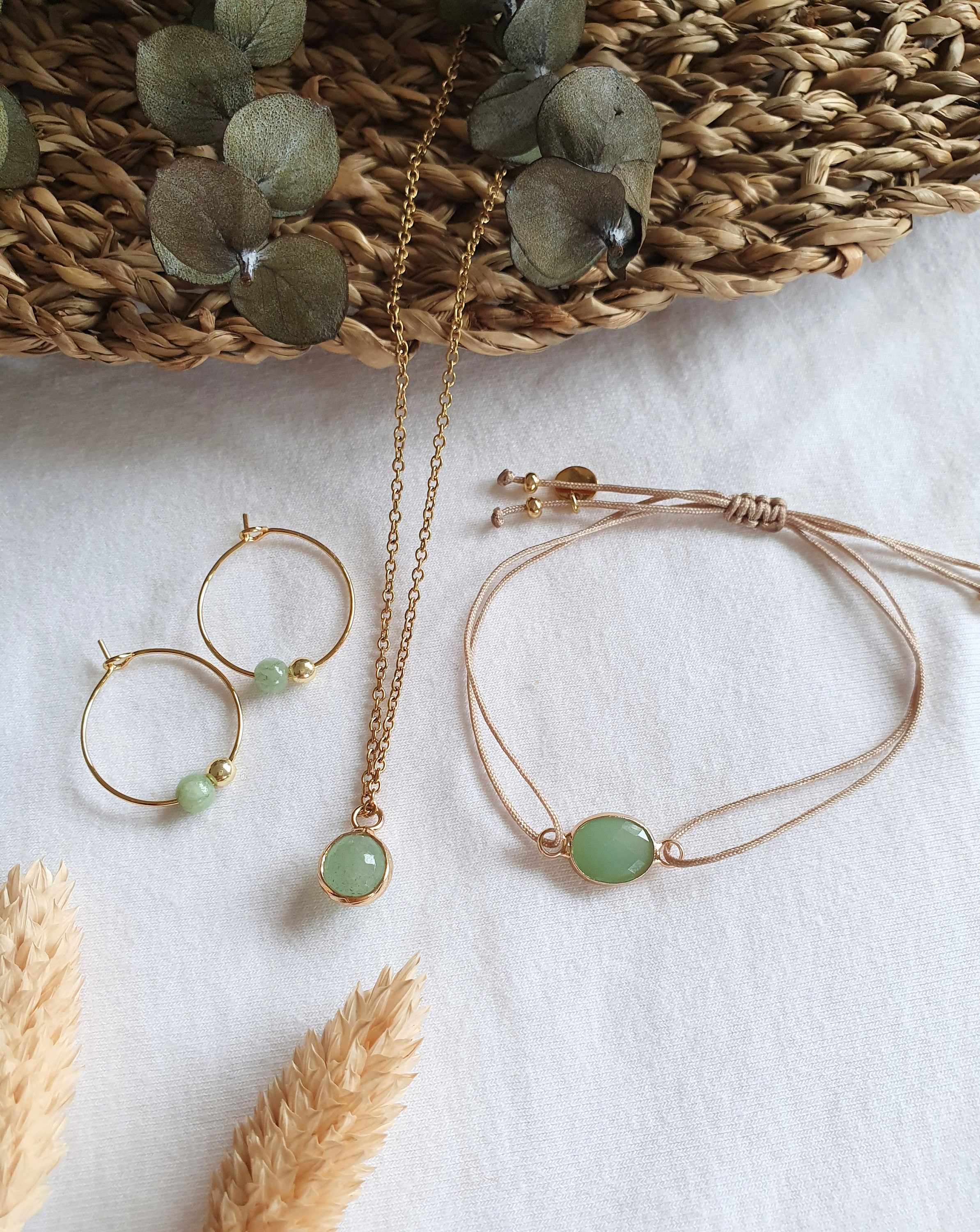 Seltene 8mm Hellgrüne Jade Edelstein Perlen Anhänger Halskette Ohrring