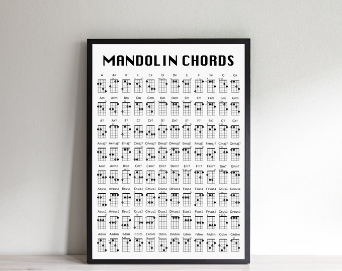 Mandolin Chord Chart for Mandolin - Etsy Canada