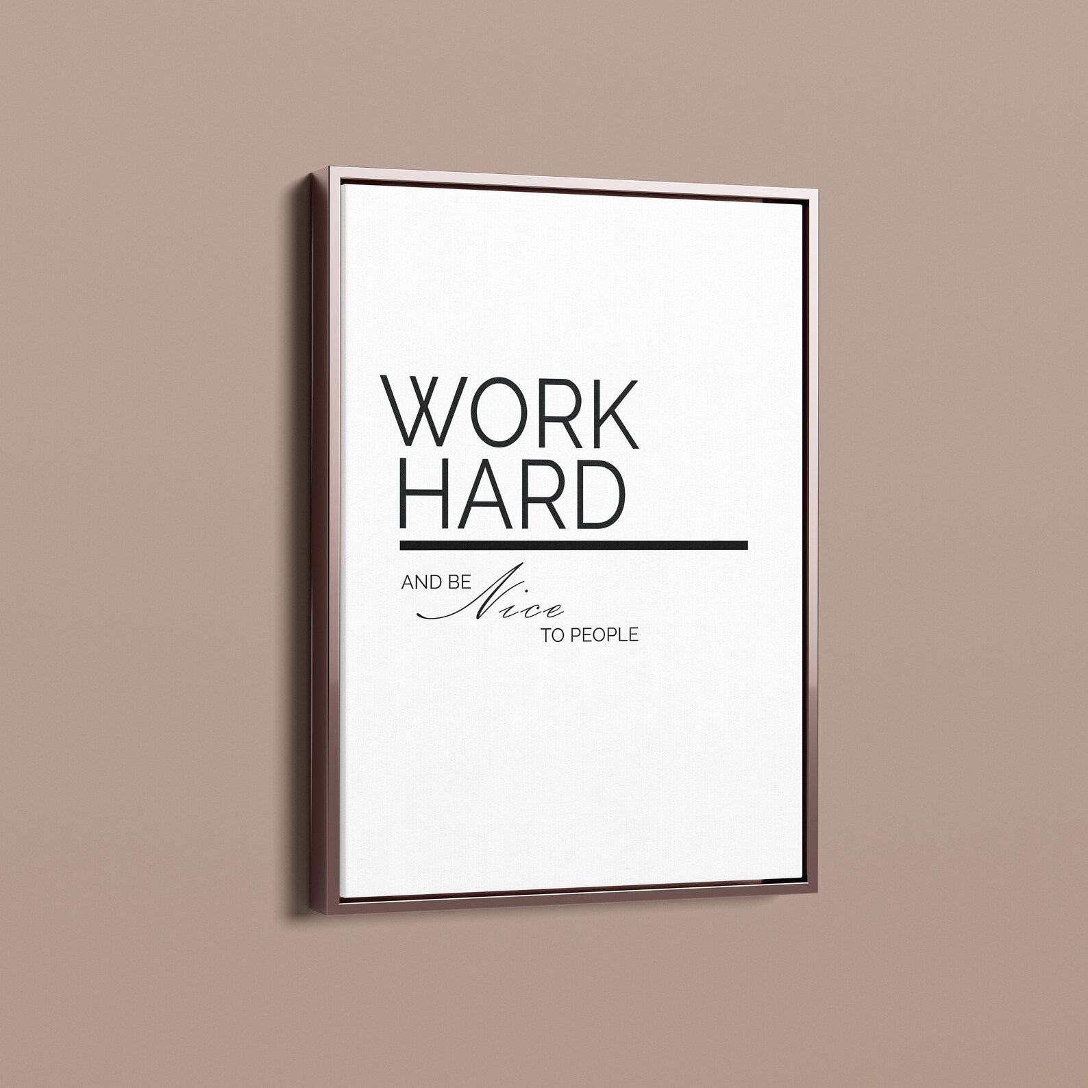 Work Hard Poster Printable Wall Art Quote Print Room Etsy