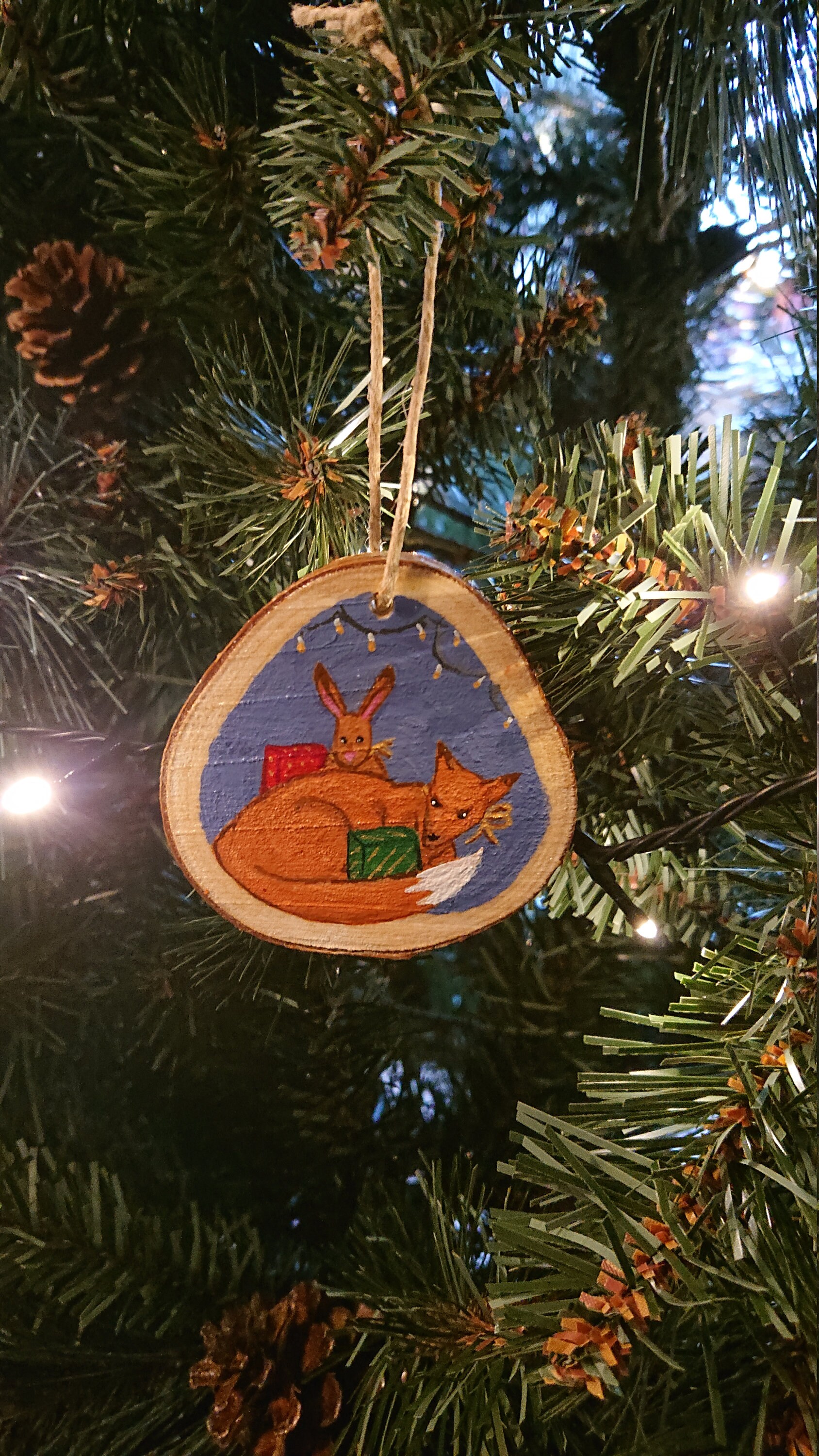 Woodland animals hanging tree decoration Etsy