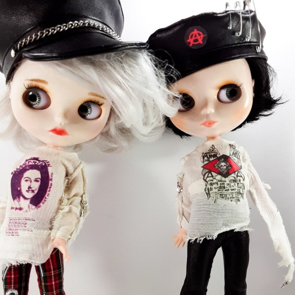 Blythe Seditionaries Set,Blythe Anarchy Collection, Punk Outfit,Blythe Doll Outfits,Blythe Doll Fashion,Blythe Fashion,Blythe Style,Blythe