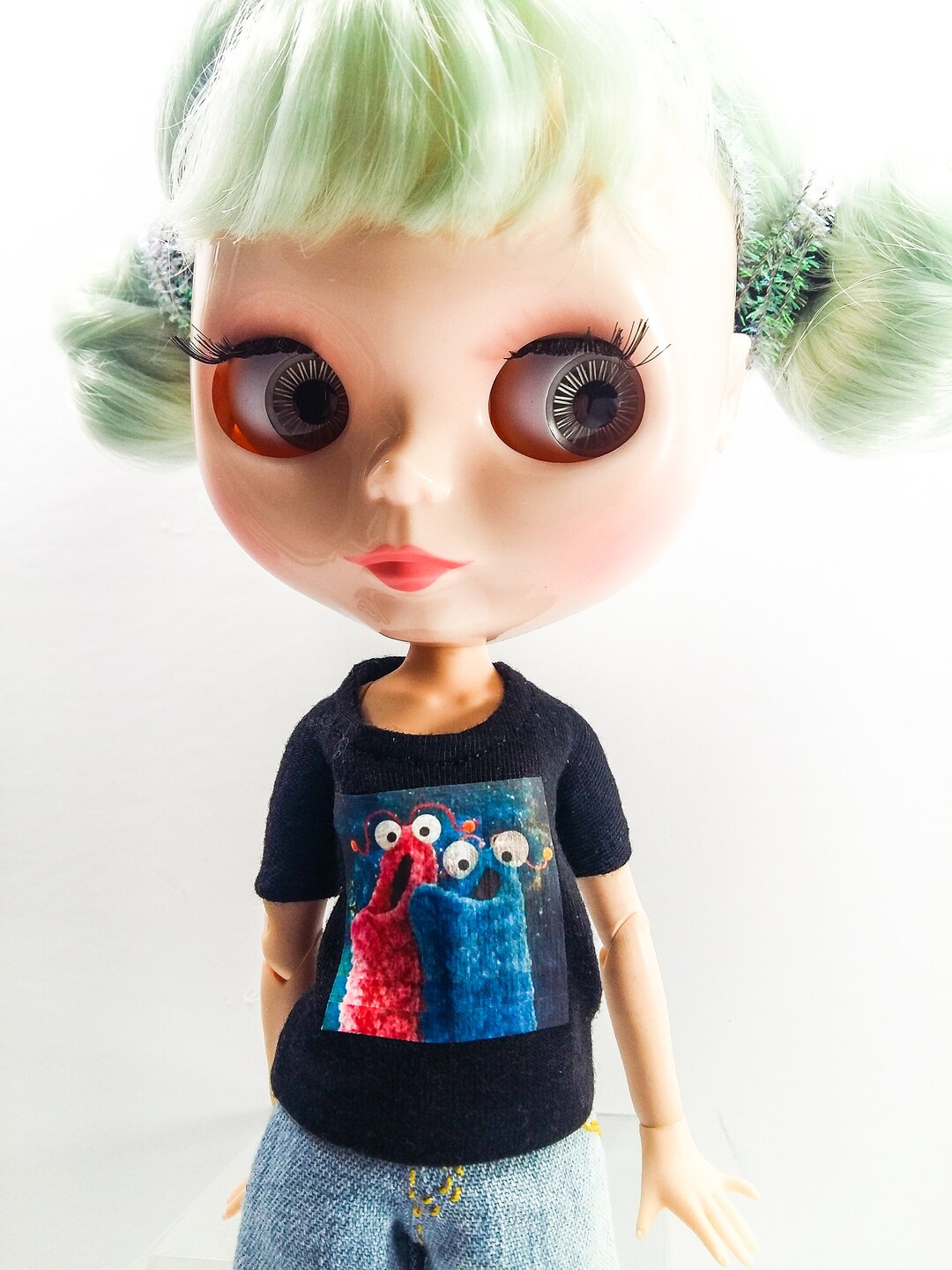 Blythe Short Sleeve T-shirt MUPPET Aliens,petite Blythe Tshirt,middie
