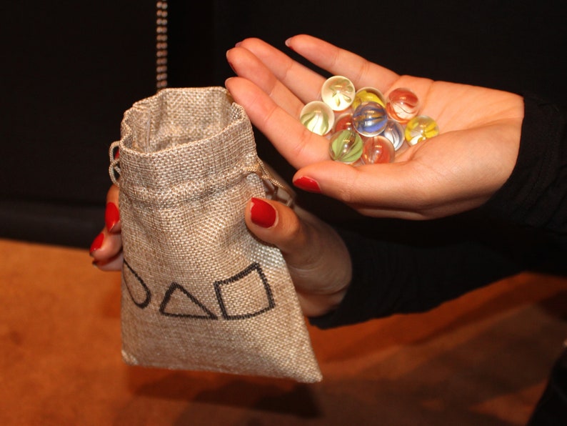 Squid Game Marble Set Party Game With Playing Cards Set of 10 - Etsy