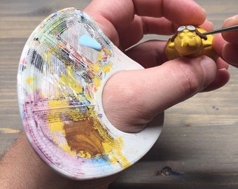Mini Thumb Paint Palette: 3D Printed Artist Tool