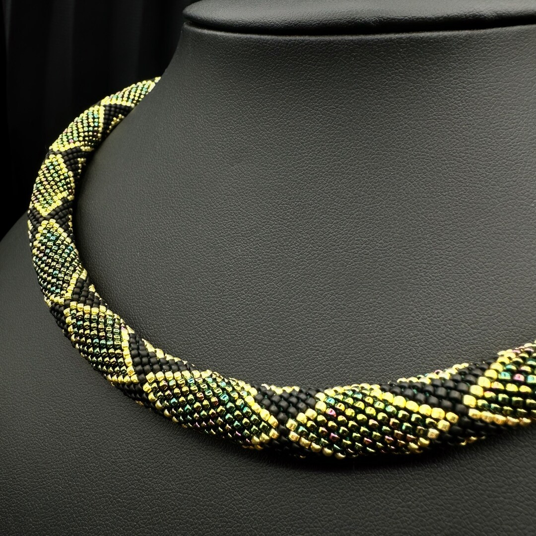 Green Python Choker. Chunky Snake Necklace - Etsy Canada