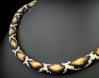 Schwarze Schlangen Halskette. Schlange Halsband. Schlange Liebhaber Geschenk