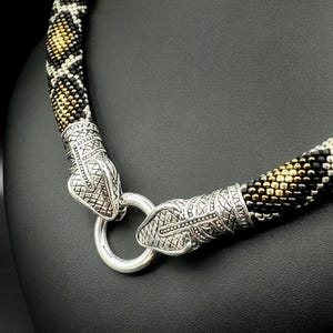 Collar de serpiente grueso. Gargantilla de serpiente. Regalo para amantes de las serpientes
