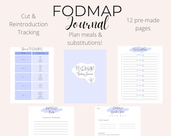 FODMAP / IBS Tracking Journal | Digital Download PDF | Track and Plan Your Fodmap Journey! - Updated!!