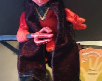 Folkmanis Handpuppe Roter Teufel Mit original Tags in einwandfreiem Zustand