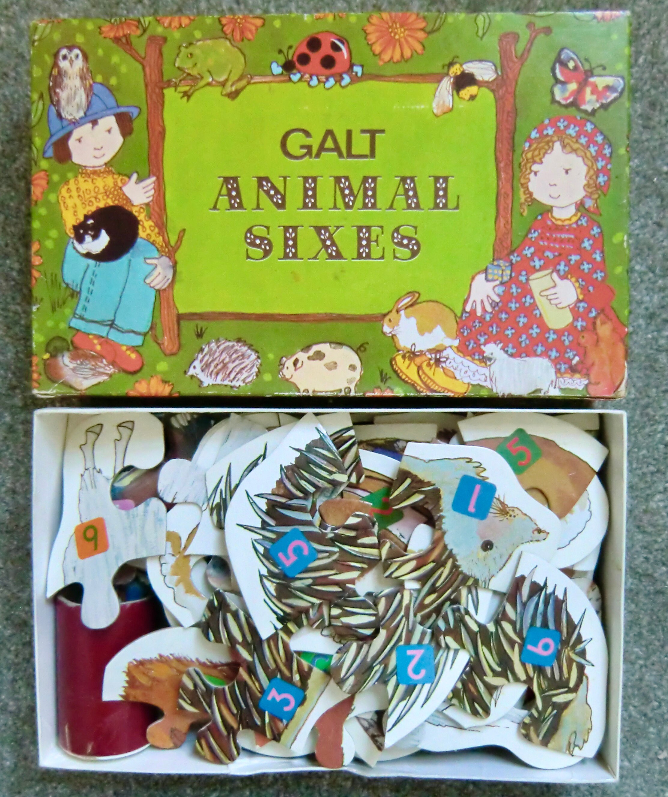 Vintage Galt Animal Sixes like Floundering 12 Animals Etsy
