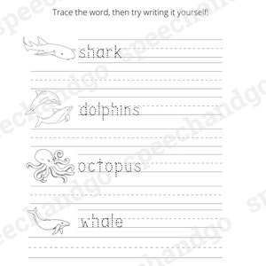 Under the Sea Animals Printable Coloring & Activity Book Kids Coloring Pages Digital Instant Download image 10