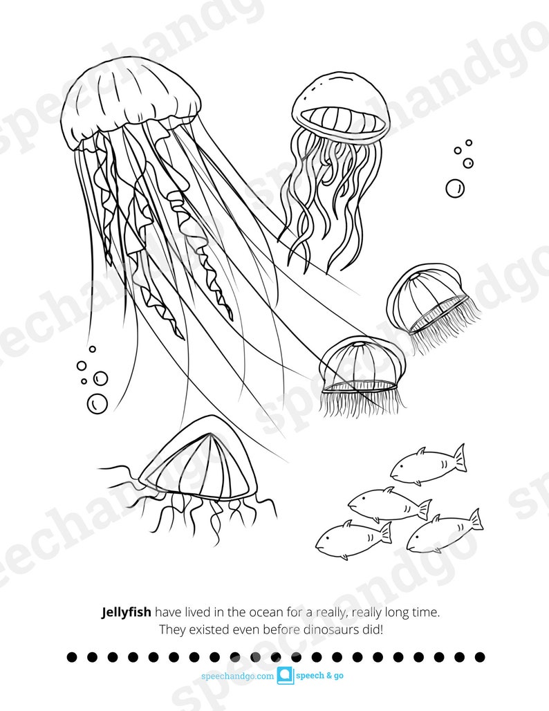 Under the Sea Animals Printable Coloring & Activity Book Kids Coloring Pages Digital Instant Download image 7