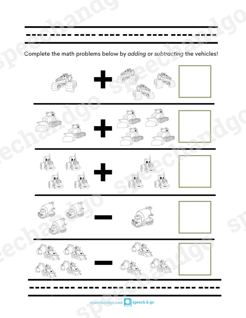 Vehicles and Construction Printable Coloring & Activity Book Kids Coloring Pages Digital Instant Download image 8