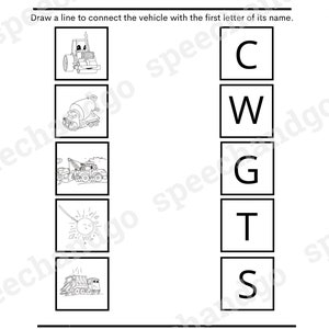 Vehicles and Construction Printable Coloring & Activity Book Kids Coloring Pages Digital Instant Download image 9
