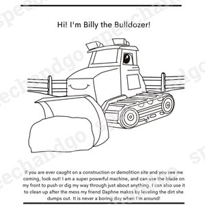 Vehicles and Construction Printable Coloring & Activity Book Kids Coloring Pages Digital Instant Download image 4