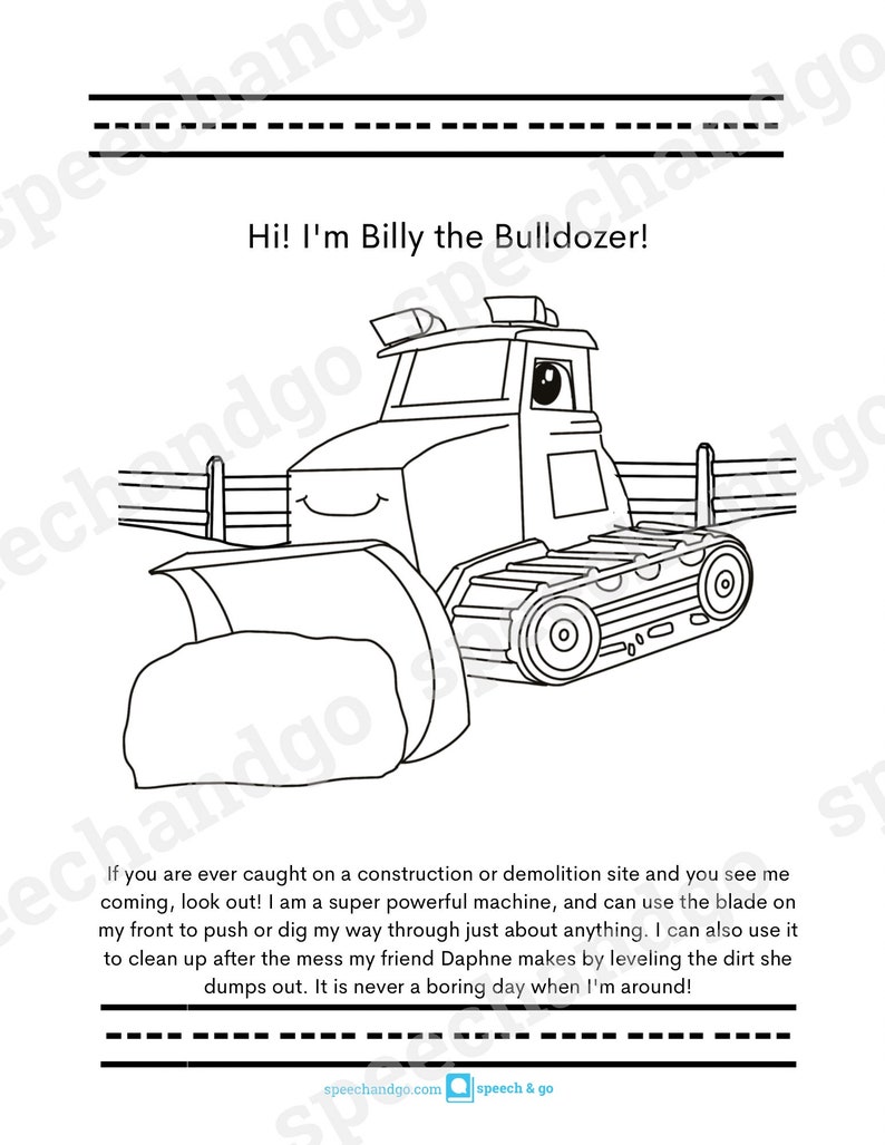Vehicles and Construction Printable Coloring & Activity Book Kids Coloring Pages Digital Instant Download image 4