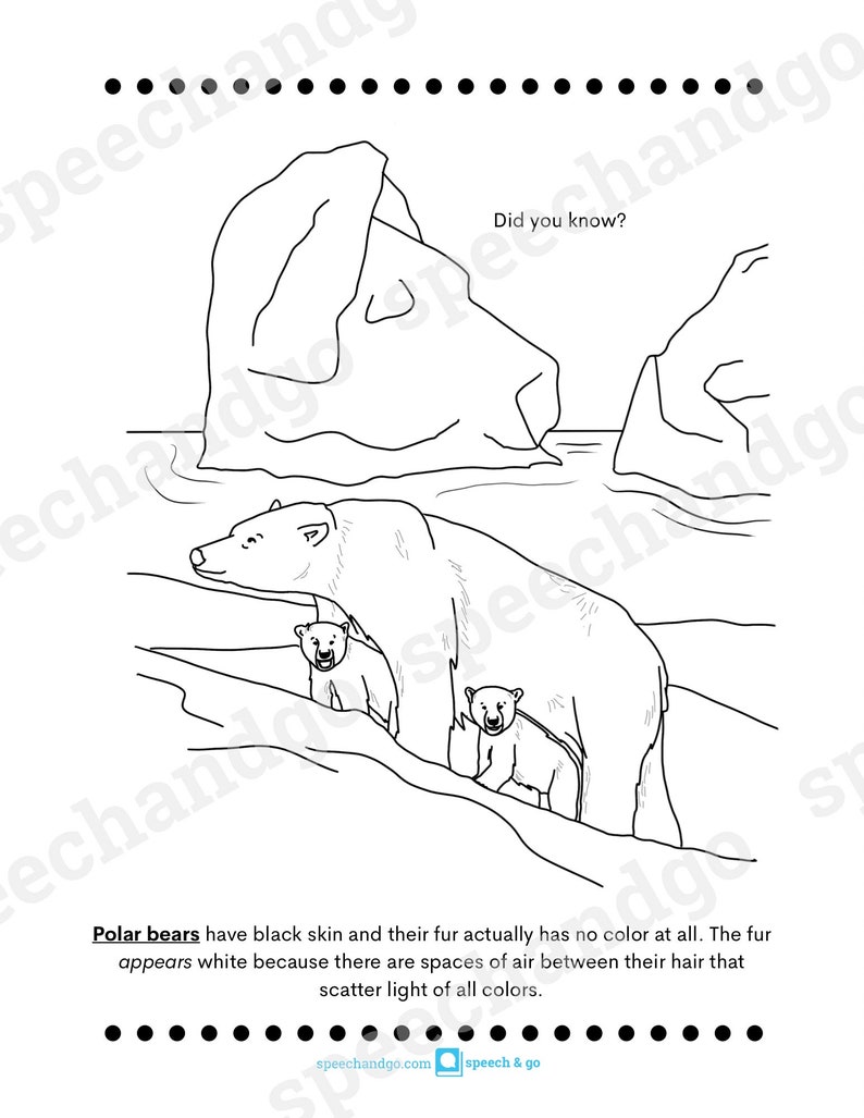 Animal Facts Printable Coloring & Activity Book Kids Coloring Pages Digital Instant Download image 7