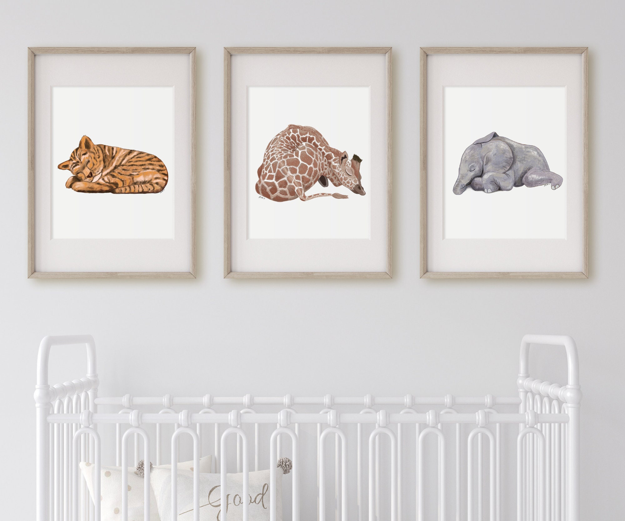 Safari Animals Nursery Printable Set of 3 Prints Kids Room Printable ...