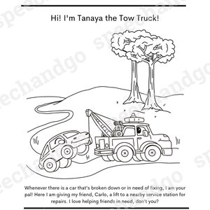 Vehicles and Construction Printable Coloring & Activity Book Kids Coloring Pages Digital Instant Download image 3