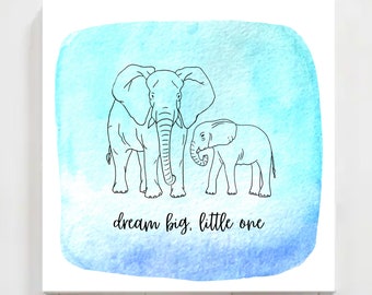 Animal Nursery Printable Dream Big Little One Watercolor, Set B (5 Prints)