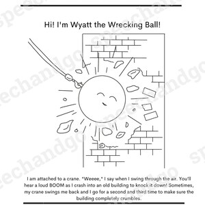 Vehicles and Construction Printable Coloring & Activity Book Kids Coloring Pages Digital Instant Download image 7