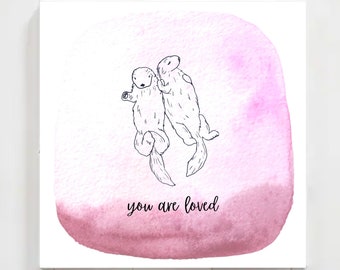 Animal Nursery Printable You Are Loved Watercolor, Set B (5 Prints) - Instant Digital Download